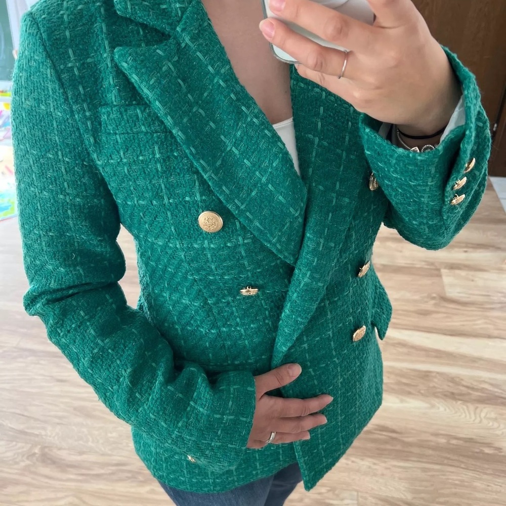 Knitted Green Jacket
